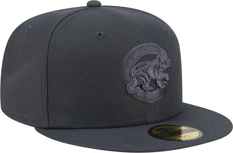 Chicago Cubs Storm Gray Walking Bear Logo 59FIFTY Fitted Cap By New Era