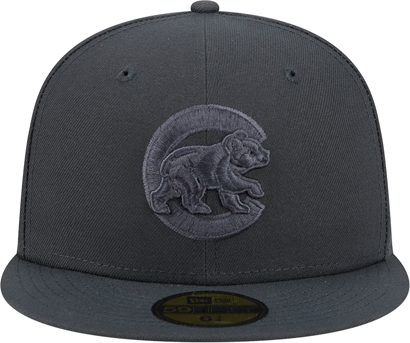 Chicago Cubs Storm Gray Walking Bear Logo 59FIFTY Fitted Cap By New Era