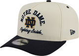 Notre Dame Fighting Irish New Era Arched Ivory A-Frame 9FIFTY Snapback Hat - Pro Jersey Sports