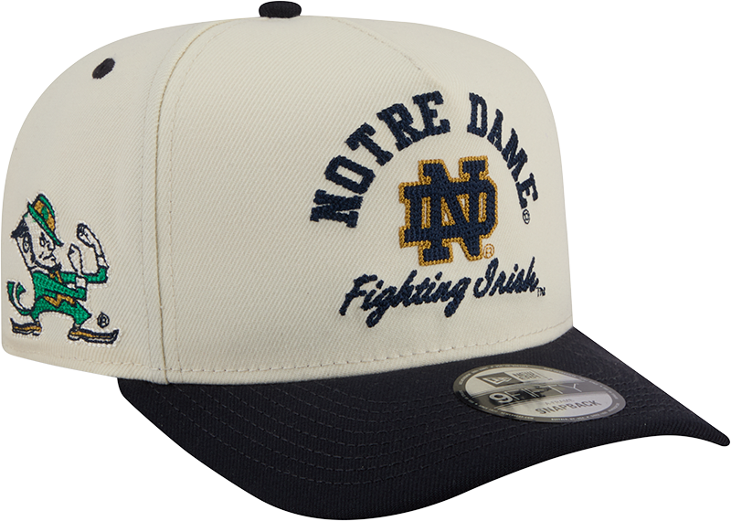 Notre Dame Fighting Irish New Era Arched Ivory A-Frame 9FIFTY Snapback Hat - Pro Jersey Sports