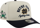 Notre Dame Fighting Irish New Era Arched Ivory A-Frame 9FIFTY Snapback Hat - Pro Jersey Sports