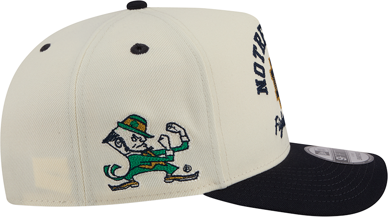 Notre Dame Fighting Irish New Era Arched Ivory A-Frame 9FIFTY Snapback Hat - Pro Jersey Sports