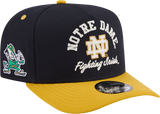 Notre Dame Fighting Irish New Era Navy/Gold A-Frame 9FIFTY Snapback Hat - Pro Jersey Sports
