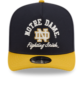 Notre Dame Fighting Irish New Era Navy/Gold A-Frame 9FIFTY Snapback Hat - Pro Jersey Sports