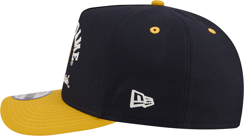 Notre Dame Fighting Irish New Era Navy/Gold A-Frame 9FIFTY Snapback Hat - Pro Jersey Sports