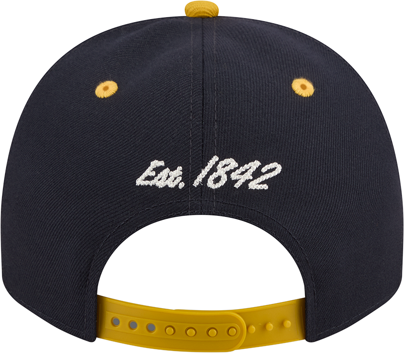 Notre Dame Fighting Irish New Era Navy/Gold A-Frame 9FIFTY Snapback Hat - Pro Jersey Sports