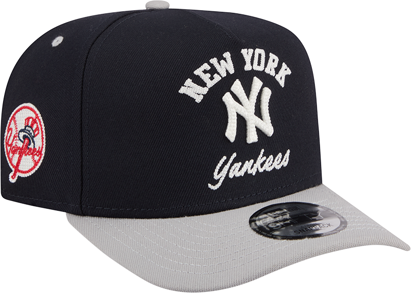 New York Yankees New Era Arched Navy A-Frame 9FIFTY Snapback Hat
