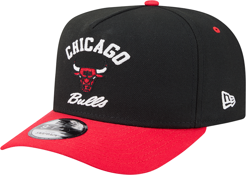 Chicago Bulls New Era Arched Black A-Frame 9FIFTY Snapback Hat