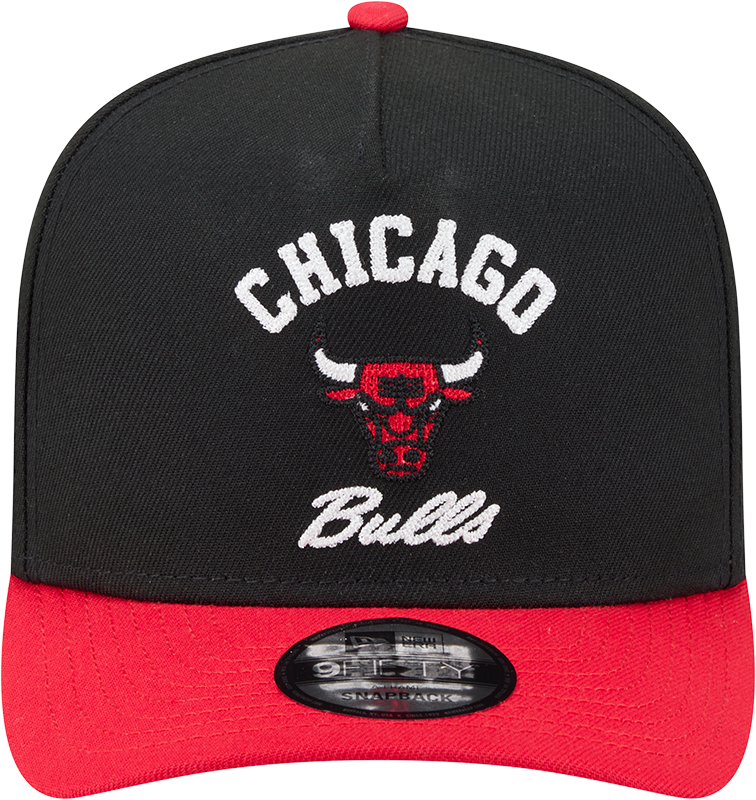 Chicago Bulls New Era Arched Black A-Frame 9FIFTY Snapback Hat