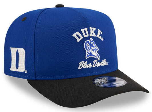 Duke Blue Devils New Era Blue A-Frame 9FIFTY Snapback Hat-Mascot Logo - Pro Jersey Sports