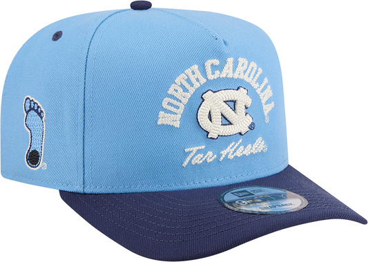 North Carolina Tar Heels New Era Blue A-Frame 9FIFTY Snapback Hat-Foot Logo - Pro Jersey Sports