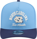 North Carolina Tar Heels New Era Blue A-Frame 9FIFTY Snapback Hat-Foot Logo - Pro Jersey Sports