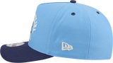 North Carolina Tar Heels New Era Blue A-Frame 9FIFTY Snapback Hat-Foot Logo - Pro Jersey Sports