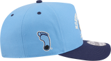 North Carolina Tar Heels New Era Blue A-Frame 9FIFTY Snapback Hat-Foot Logo - Pro Jersey Sports