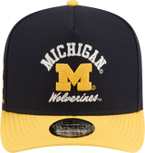 Michigan Wolverines New Era Arched Navy A-Frame 9FIFTY Snapback Hat - Pro Jersey Sports