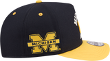 Michigan Wolverines New Era Arched Navy A-Frame 9FIFTY Snapback Hat - Pro Jersey Sports