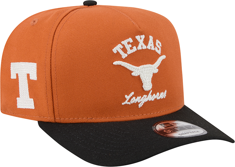 Texas Longhorns New Era Arched Burnt Orange A-Frame 9FIFTY Snapback Hat - Pro Jersey Sports