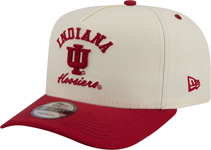 Indiana Hoosiers New Era Arched Ivory A-Frame 9FIFTY Snapback Hat - Pro Jersey Sports