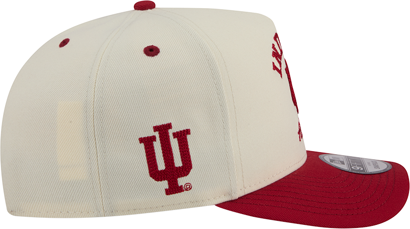 Indiana Hoosiers New Era Arched Ivory A-Frame 9FIFTY Snapback Hat - Pro Jersey Sports
