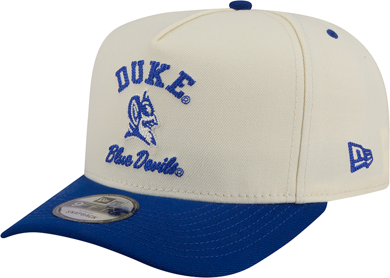 Duke Blue Devils New Era Arched Ivory A-Frame 9FIFTY Snapback Hat - Pro Jersey Sports
