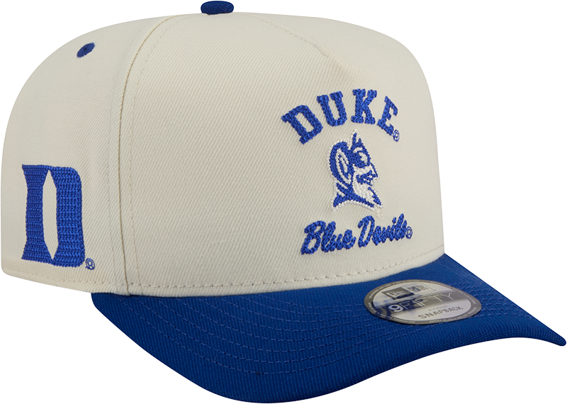 Duke Blue Devils New Era Arched Ivory A-Frame 9FIFTY Snapback Hat - Pro Jersey Sports