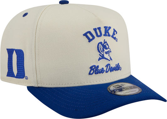 Duke Blue Devils New Era Arched Ivory A-Frame 9FIFTY Snapback Hat - Pro Jersey Sports