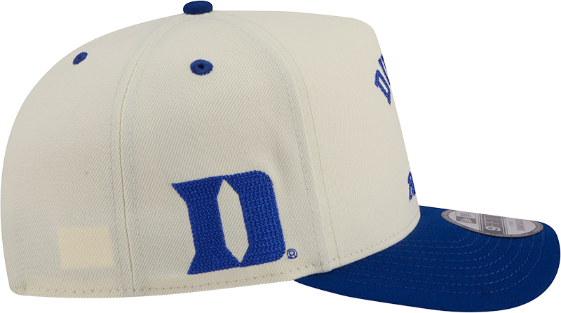 Duke Blue Devils New Era Arched Ivory A-Frame 9FIFTY Snapback Hat - Pro Jersey Sports