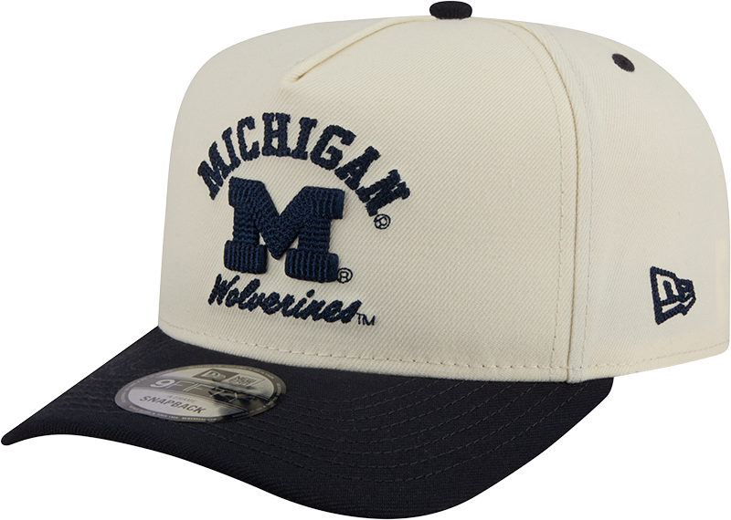 Michigan Wolverines New Era Arched Ivory A-Frame 9FIFTY Snapback Hat - Pro Jersey Sports