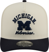 Michigan Wolverines New Era Arched Ivory A-Frame 9FIFTY Snapback Hat - Pro Jersey Sports