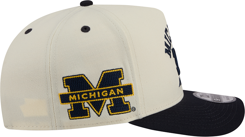 Michigan Wolverines New Era Arched Ivory A-Frame 9FIFTY Snapback Hat - Pro Jersey Sports