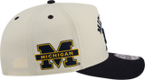 Michigan Wolverines New Era Arched Ivory A-Frame 9FIFTY Snapback Hat - Pro Jersey Sports