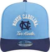 North Carolina Tar Heels New Era Blue A-Frame 9FIFTY Snapback Hat-Mascot Logo - Pro Jersey Sports