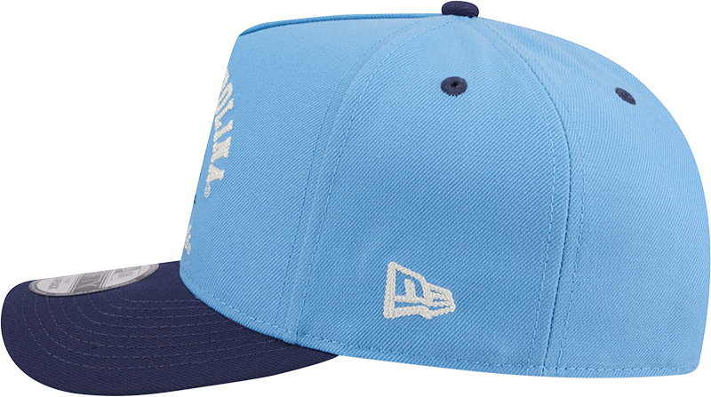 North Carolina Tar Heels New Era Blue A-Frame 9FIFTY Snapback Hat-Mascot Logo - Pro Jersey Sports