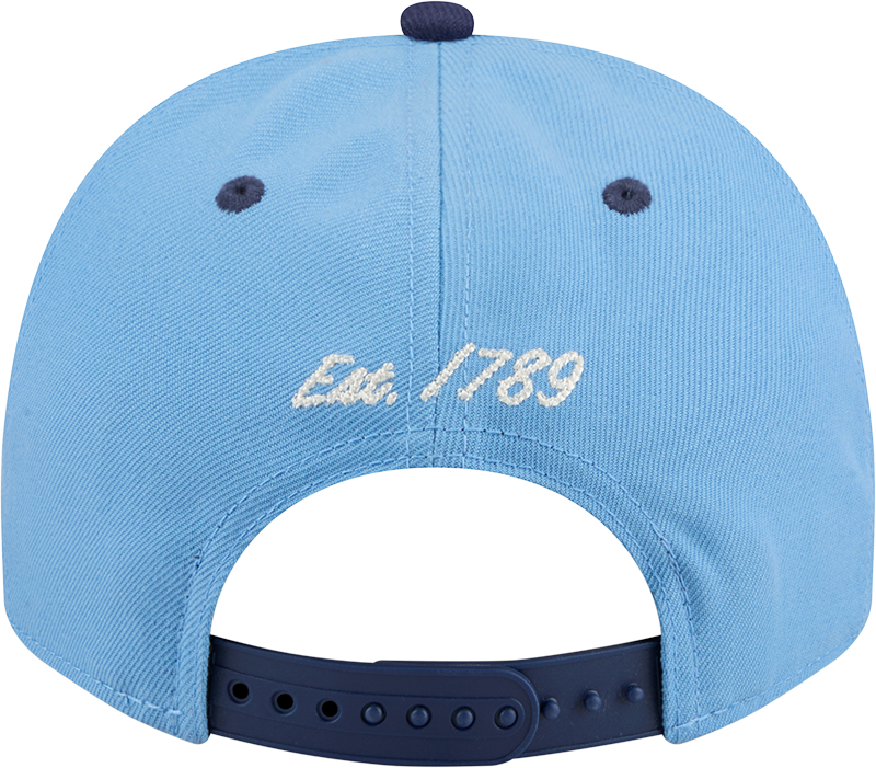 North Carolina Tar Heels New Era Blue A-Frame 9FIFTY Snapback Hat-Mascot Logo - Pro Jersey Sports
