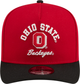 Ohio State Buckeyes New Era Arched Red A-Frame 9FIFTY Snapback Hat - Pro Jersey Sports