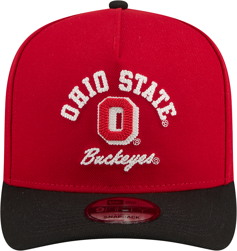 Ohio State Buckeyes New Era Arched Red A-Frame 9FIFTY Snapback Hat - Pro Jersey Sports