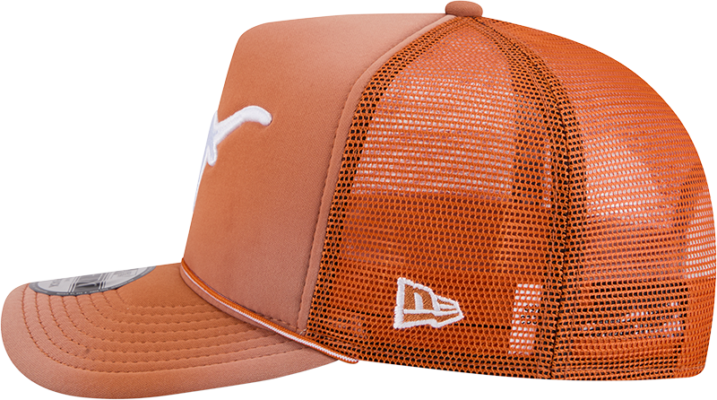 Texas Longhorns New Era Burnt Orange Fade Rope 9FIFTY A-FRAME Trucker Snapback Hat - Pro Jersey Sports