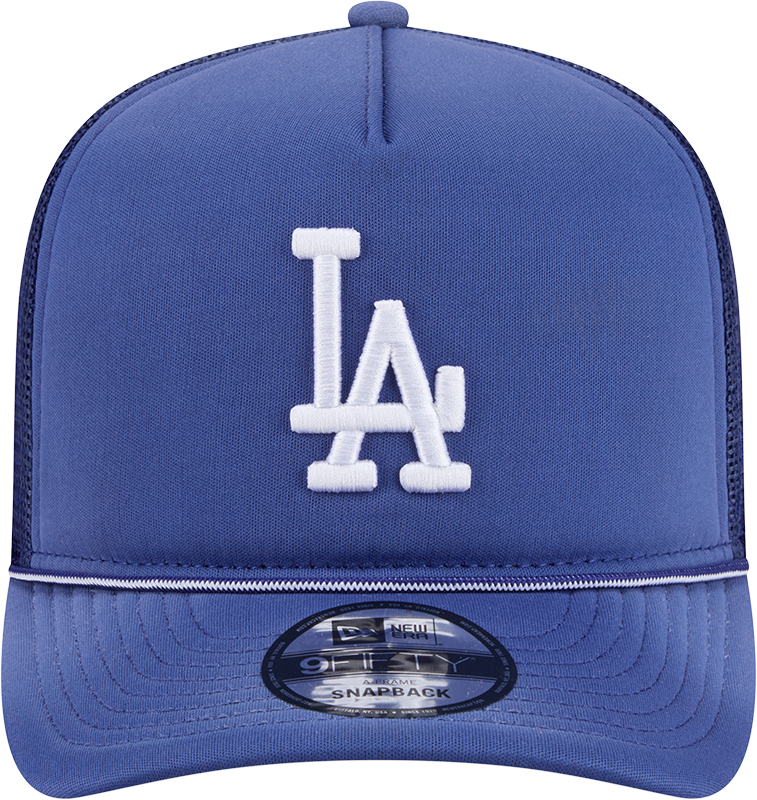 Los Angeles Dodgers New Era Blue Worn A-Frame 9FIFTY Trucker Snapback Hat