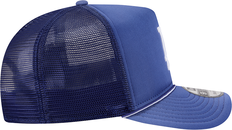 Los Angeles Dodgers New Era Blue Worn A-Frame 9FIFTY Trucker Snapback Hat