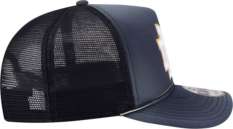 Notre Dame Fighting Irish New Era Navy Fade Rope 9FIFTY A-FRAME Trucker Snapback Hat - Pro Jersey Sports