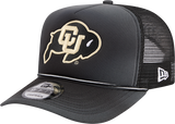 Colorado Buffaloes New Era Black Fade Rope 9FIFTY A-FRAME Trucker Snapback Hat - Pro Jersey Sports