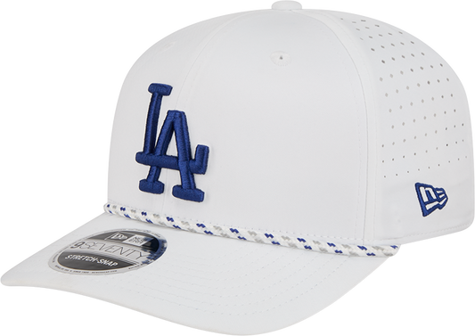 Los Angeles Dodgers New Era White Sport Rope 9SEVENTY Stretch Snap Adjustable Hat