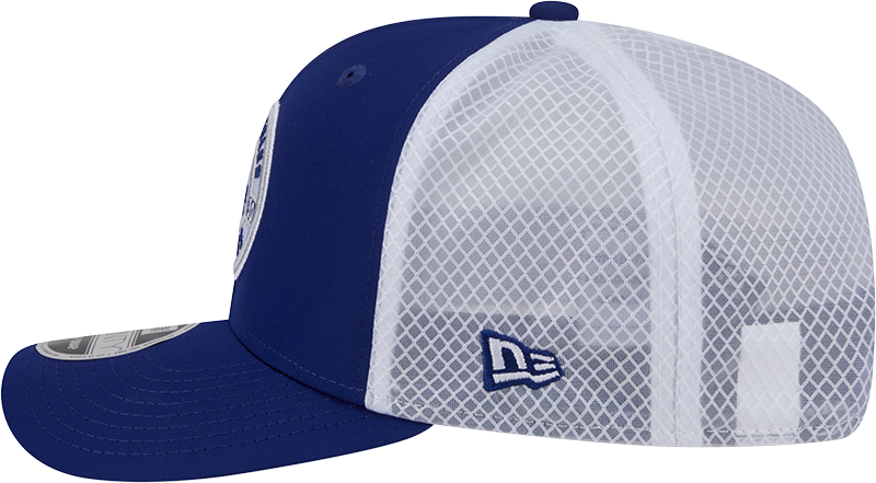 Men's Los Angeles Dodgers New Era Circle Patch 9SEVENTY Trucker Adjustable Hat