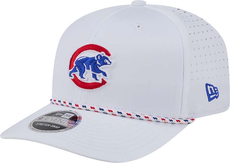 Chicago Cubs New Era White Sport Rope 9SEVENTY Stretch Snap Adjustable Hat-Walking Bear