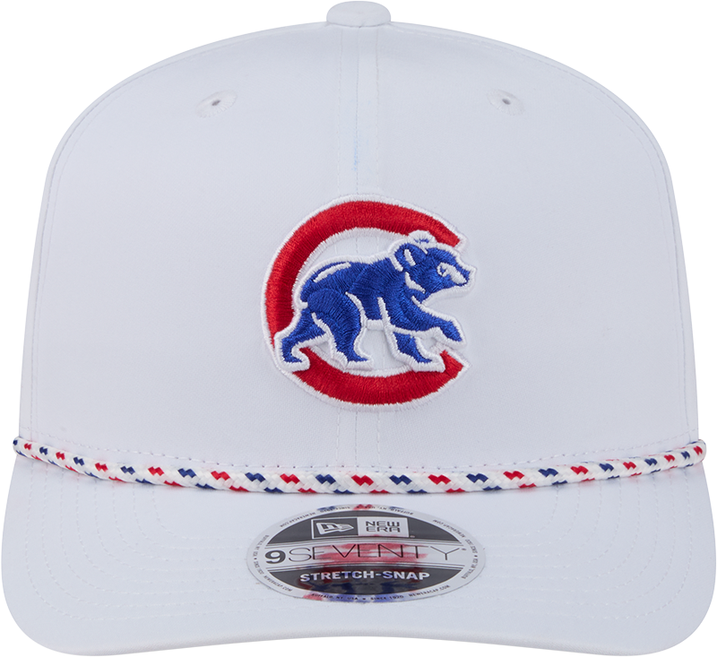 Chicago Cubs New Era White Sport Rope 9SEVENTY Stretch Snap Adjustable Hat-Walking Bear