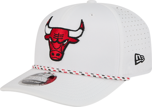 Chicago Bulls New Era White Sport Rope 9SEVENTY Stretch Snap Adjustable Hat
