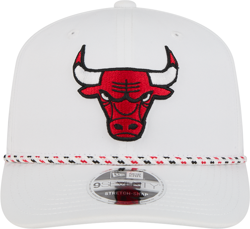 Chicago Bulls New Era White Sport Rope 9SEVENTY Stretch Snap Adjustable Hat