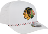 Chicago Blackhawks New Era White Rope 9SEVENTY Stretch-Snap Adjustable Hat - Pro Jersey Sports