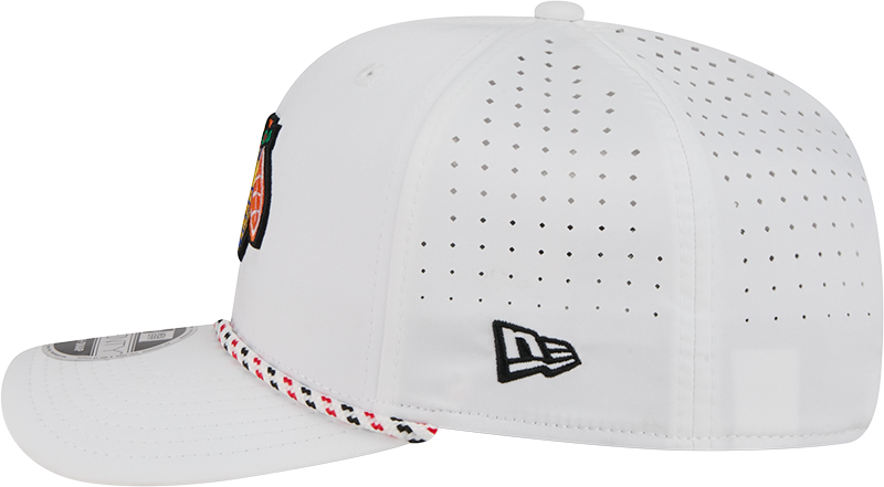 Chicago Blackhawks New Era White Rope 9SEVENTY Stretch-Snap Adjustable Hat - Pro Jersey Sports