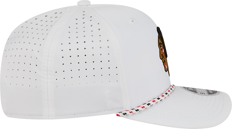 Chicago Blackhawks New Era White Rope 9SEVENTY Stretch-Snap Adjustable Hat - Pro Jersey Sports